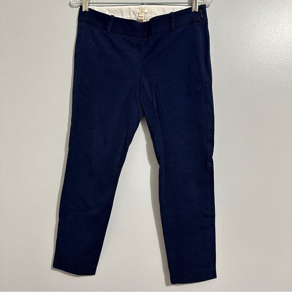 JCrew denim cropped skinny pants zipper on side size 4 - Picture 1 of 7